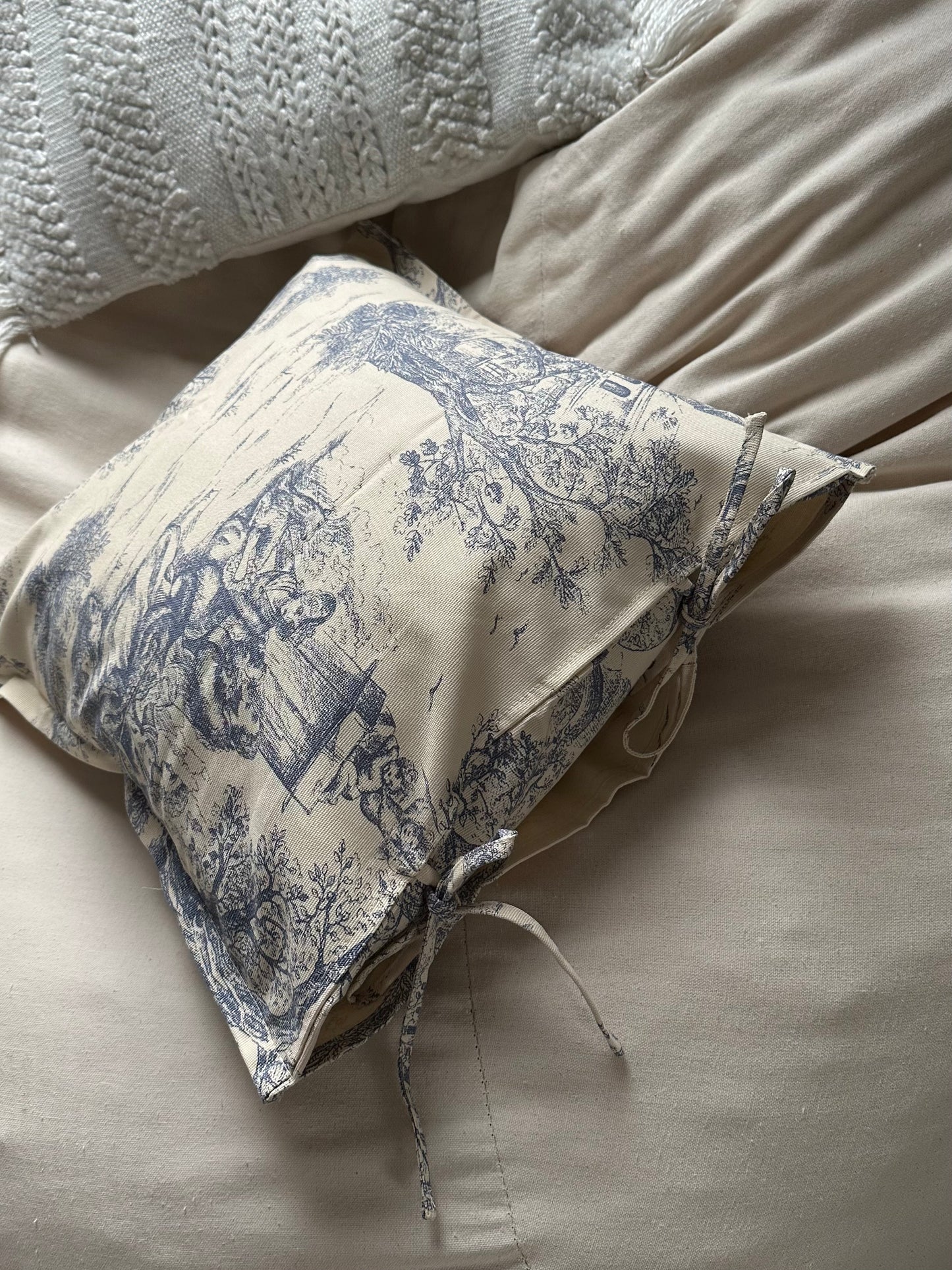 French Toile Pillow Cover