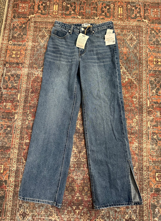 High Rise Side Split Jeans