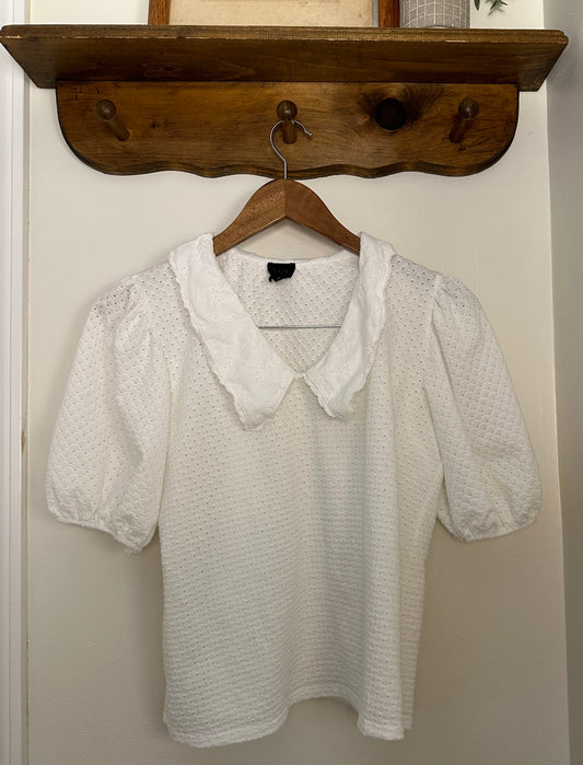 W5 Collar Puff Sleeve Top