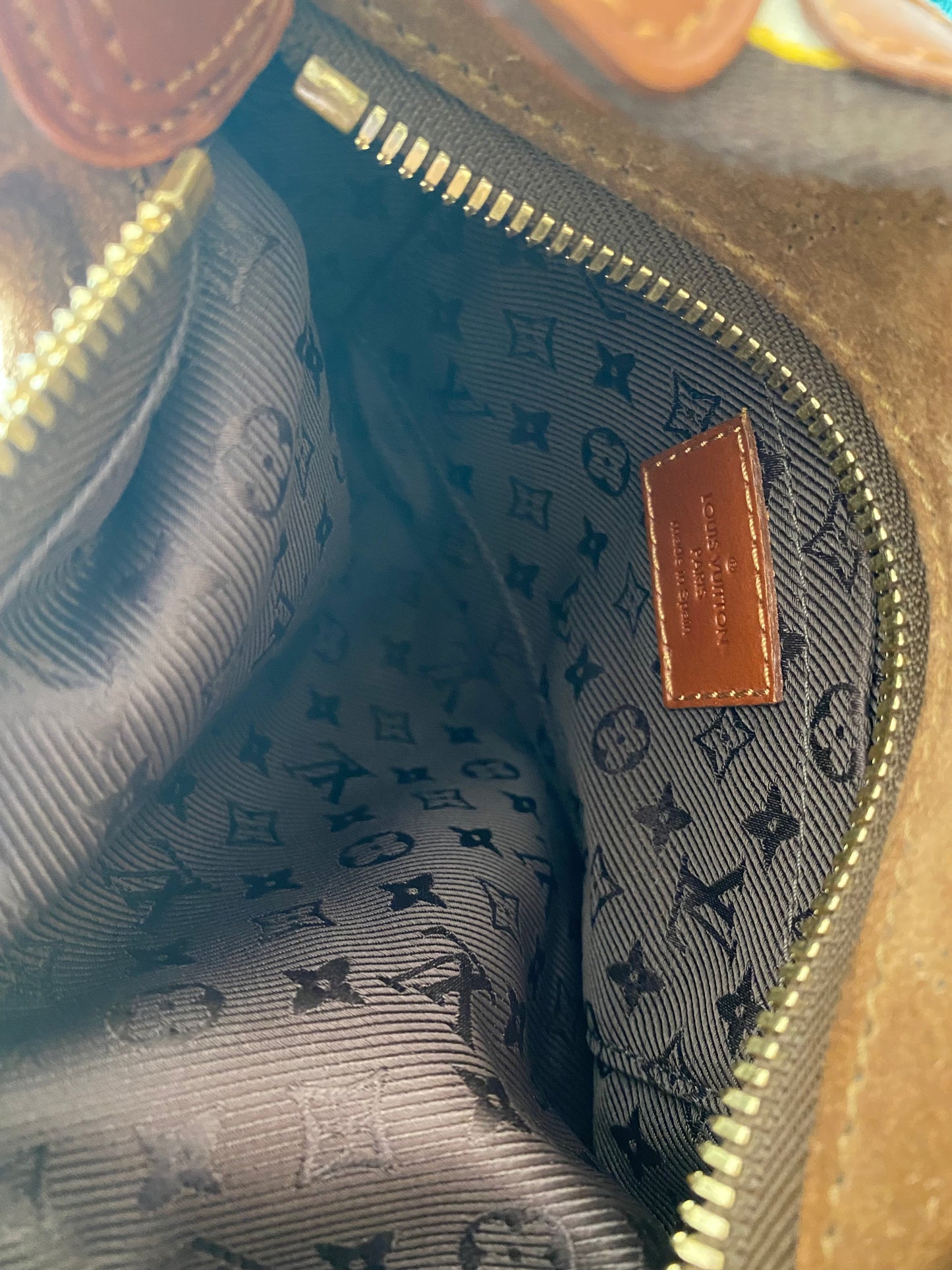 Louis Vuitton Suede Onatah Hobo Bag