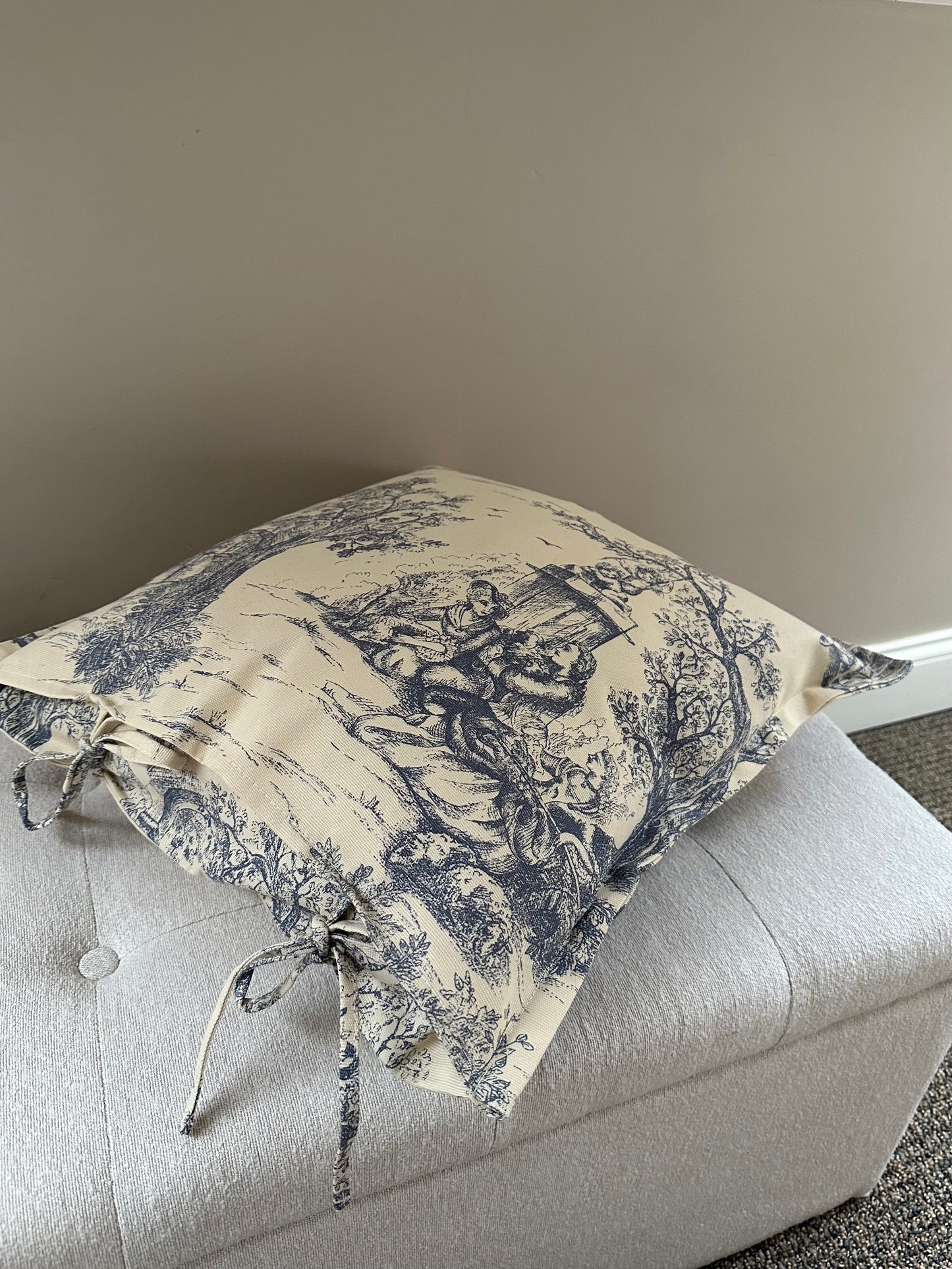 French Toile Pillow Cover