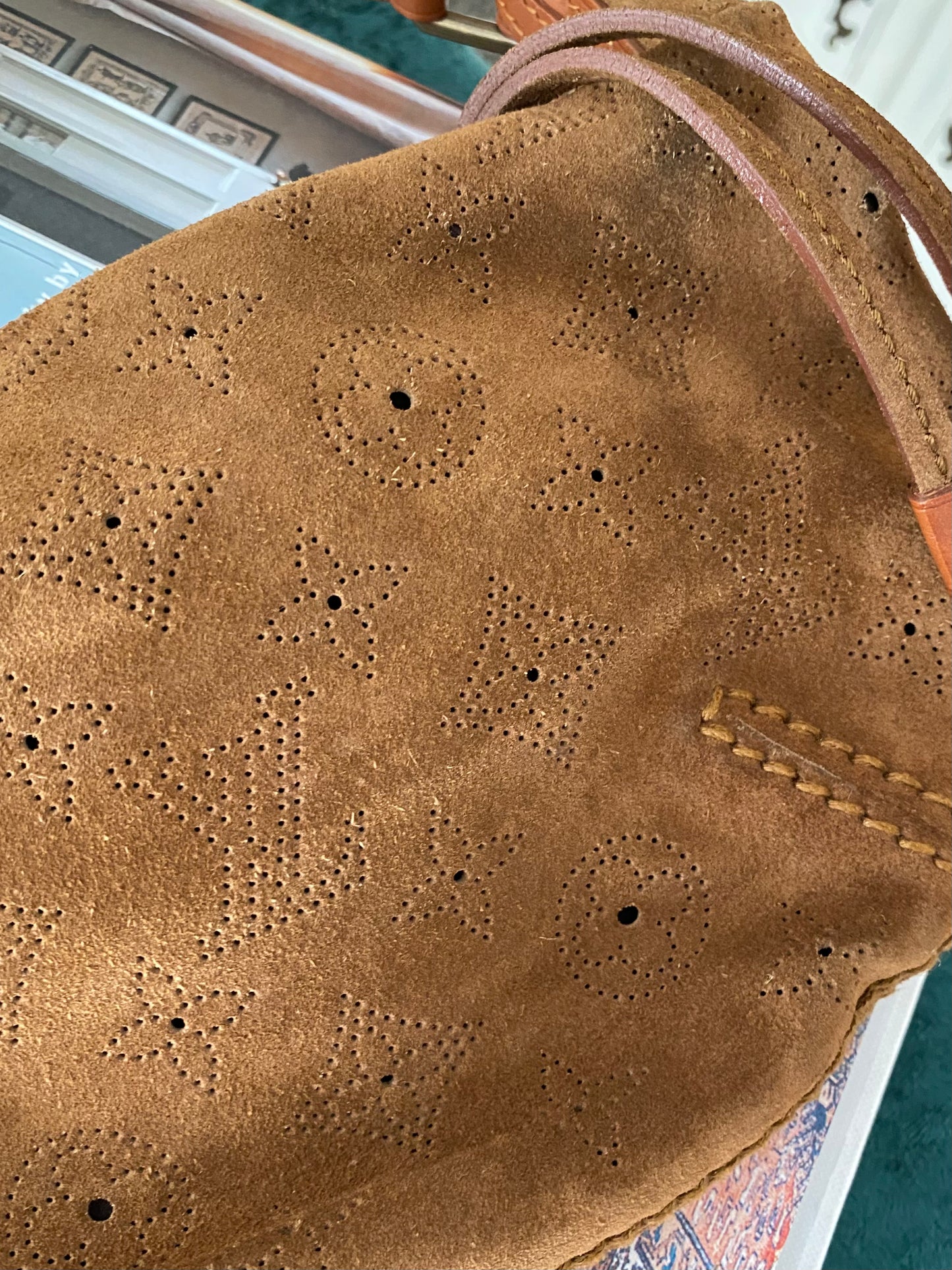 Louis Vuitton Suede Onatah Hobo Bag