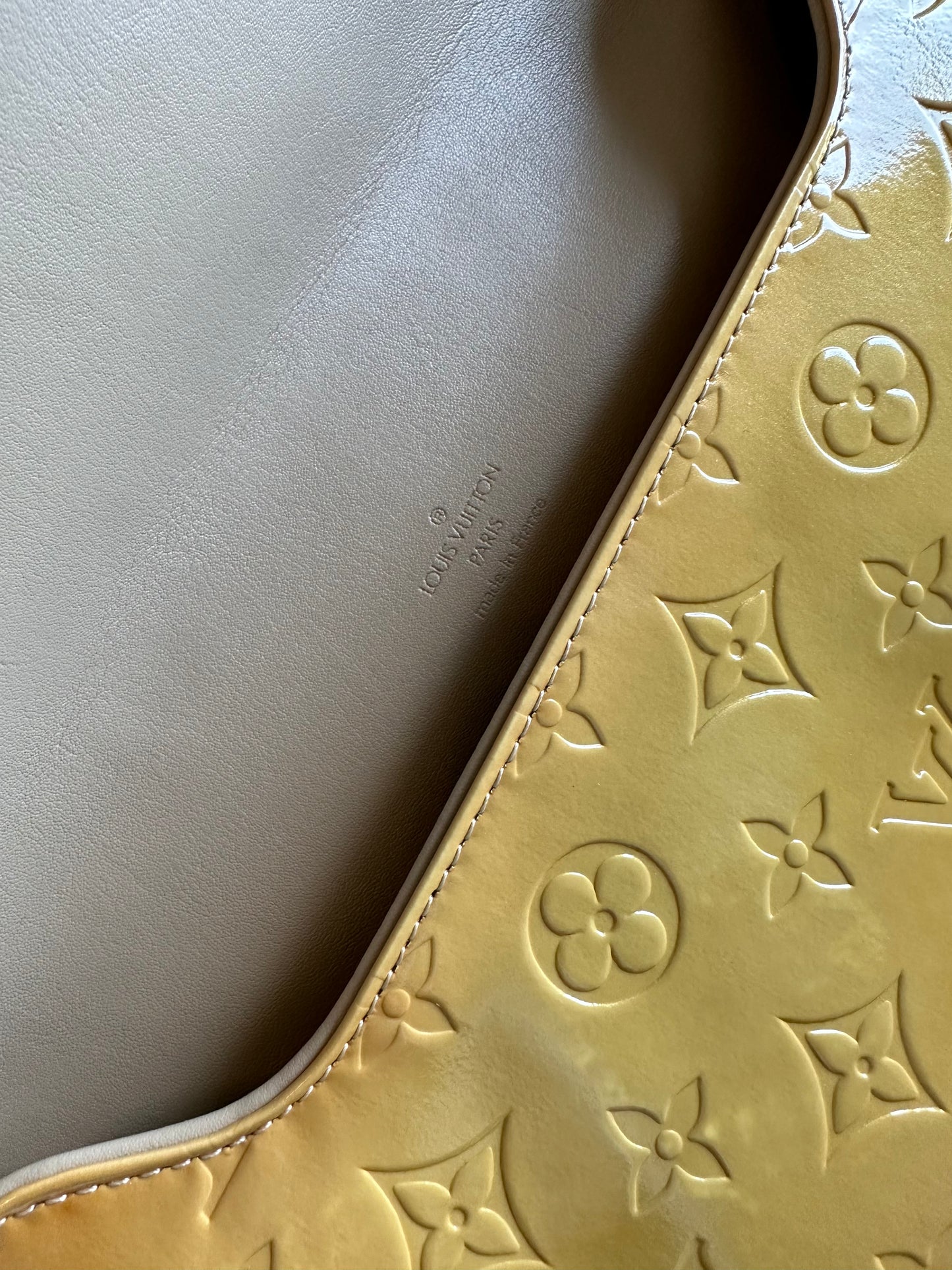 Vintage Louis Vuitton Thompson Street Yellow Vernis Leather Shoulder Bag