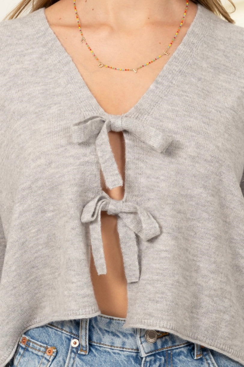 Tie-Front Cardigan Sweater