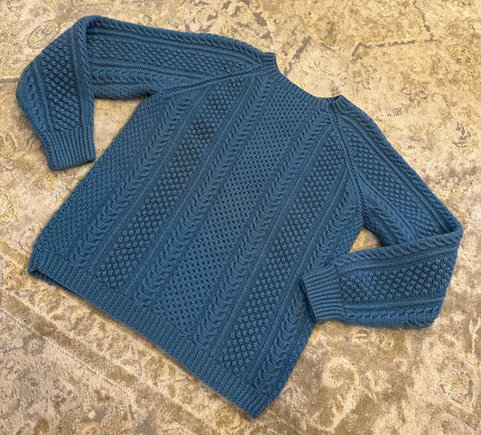 Baby Blue Cable Knit Sweater