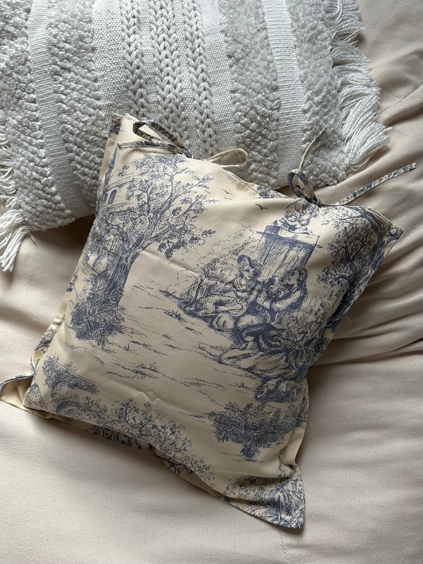 French Toile Pillow Cover