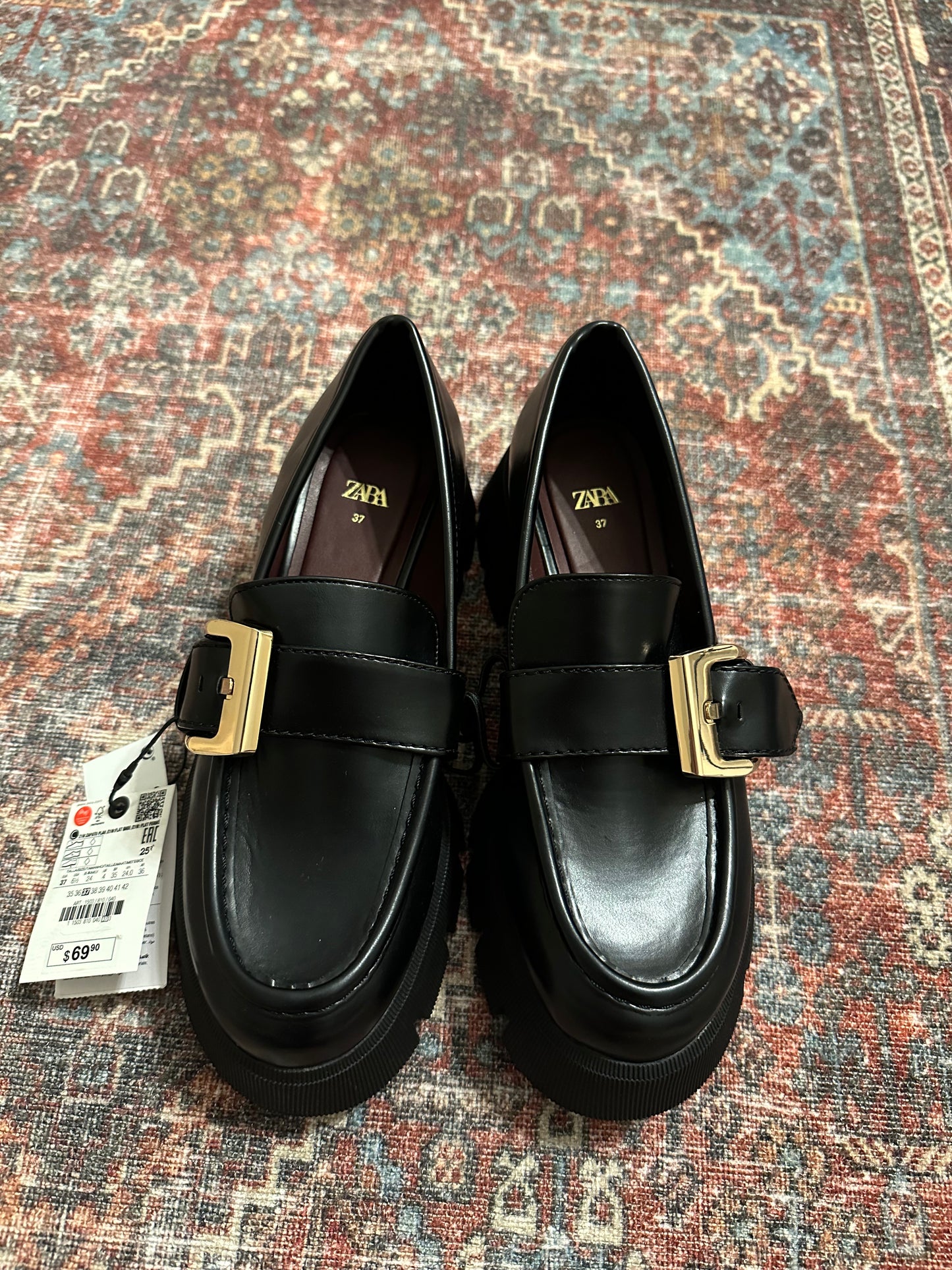 Zara Buckle Loafers (NWT)