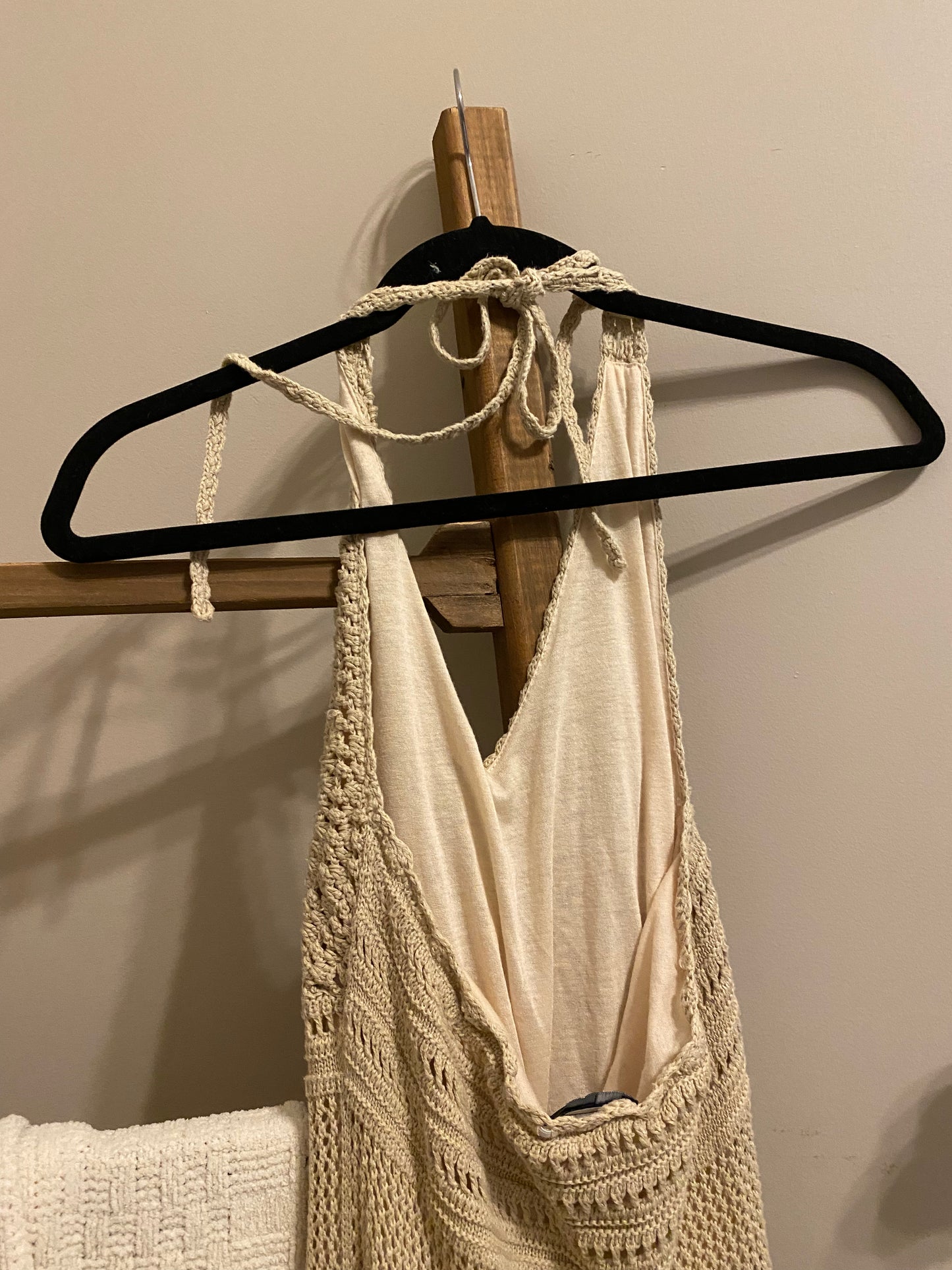 MODA Crochet Maxi Halter Dress