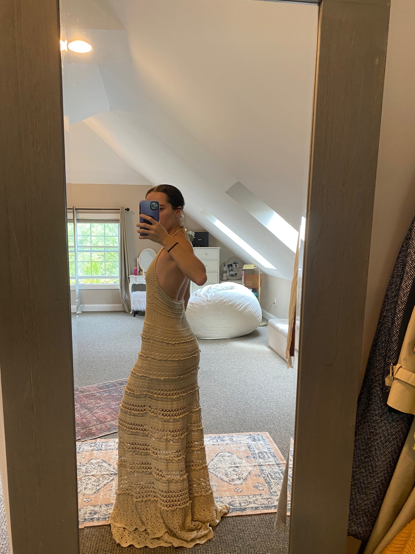 MODA Crochet Maxi Halter Dress