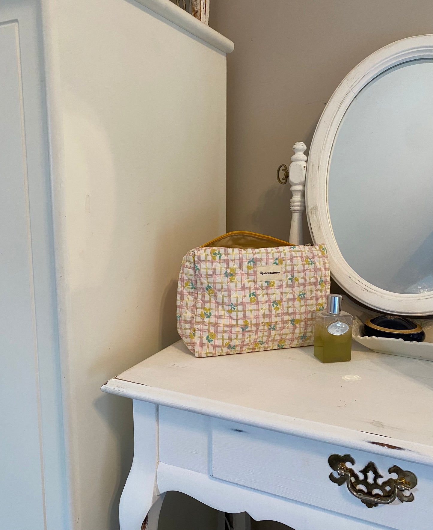 Big Star & Little Moon Quilted Cosmetic Bag