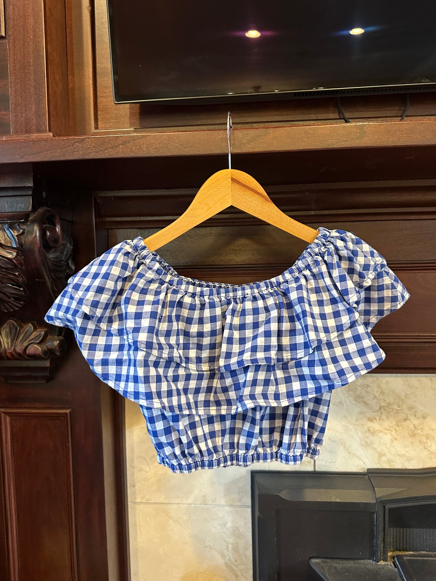 Express Gingham Crop Top