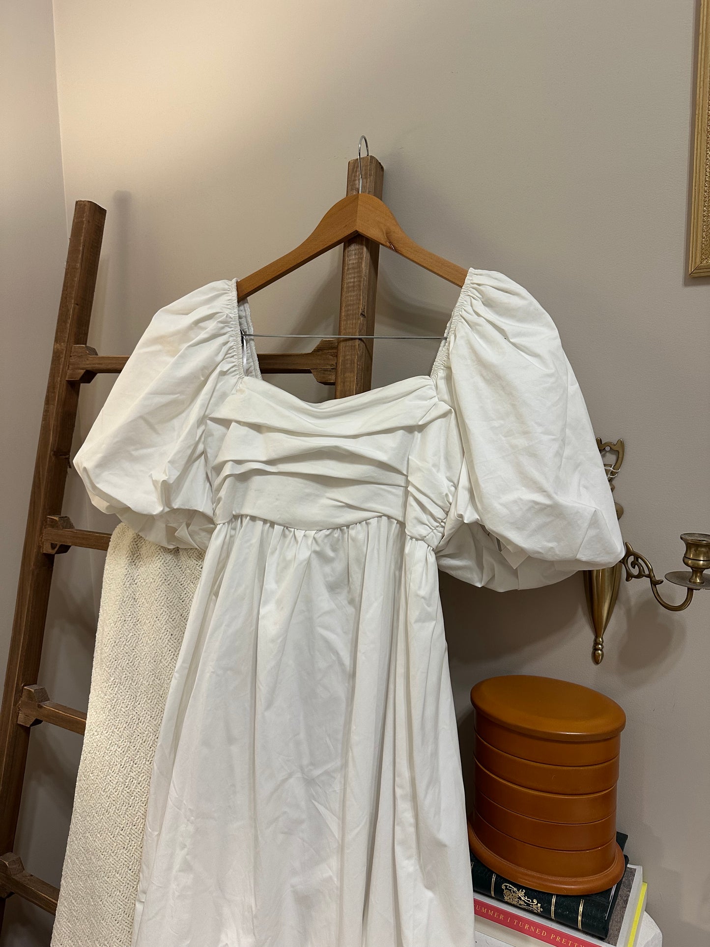 Zara Puff Sleeve Maxi Dress