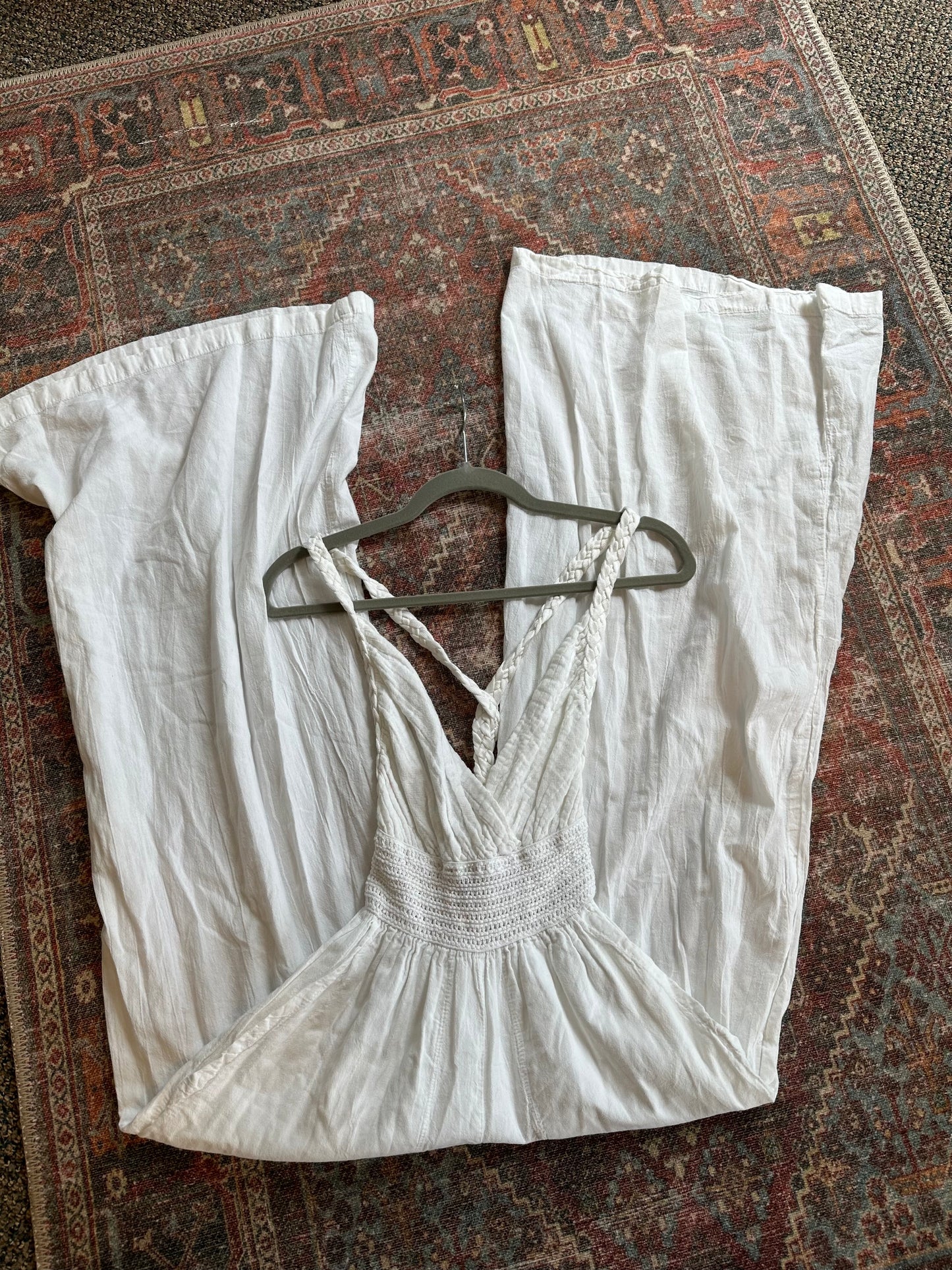 Santorini Greece Linen Jumpsuit