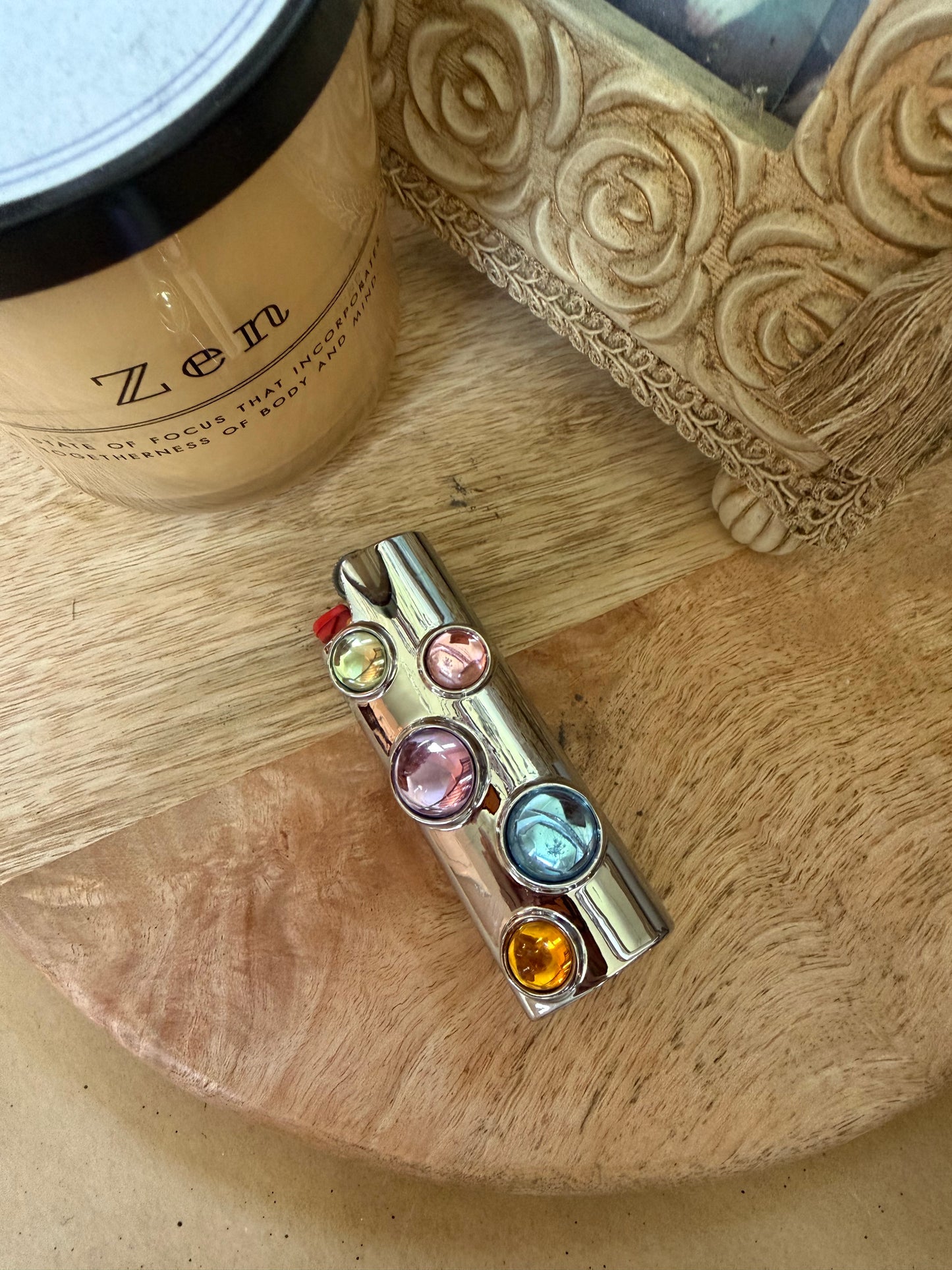 Chrome Lighter Cover Holder Shell