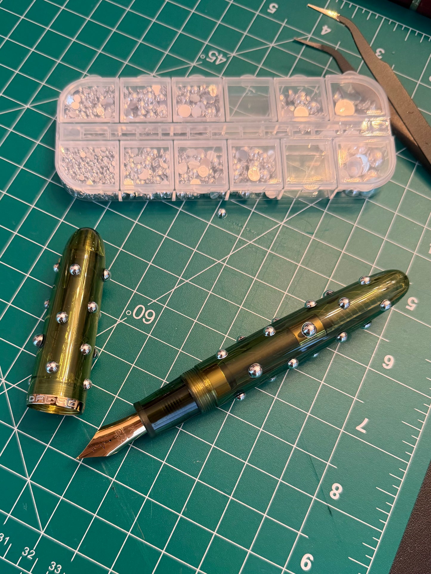 Studded Green Fountain Pen