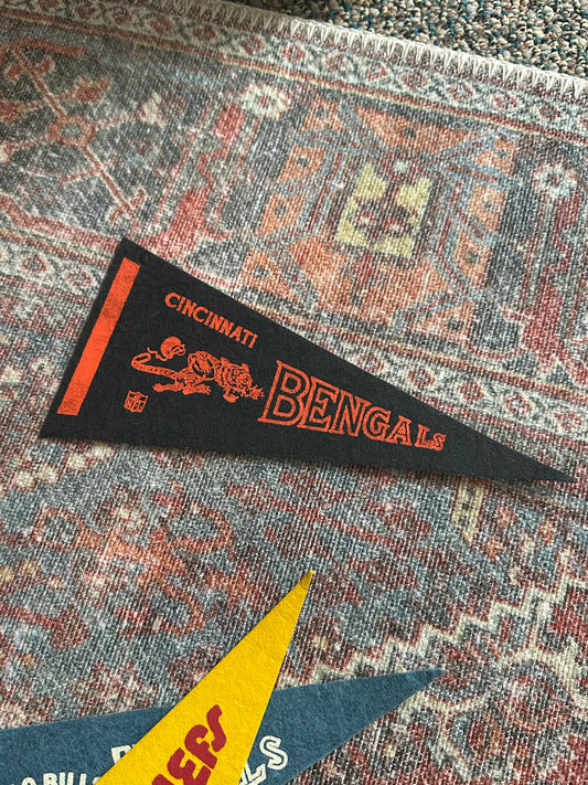 Cincinnati Bengals Vintage NFL Mini Felt Pennants 1960s-70s