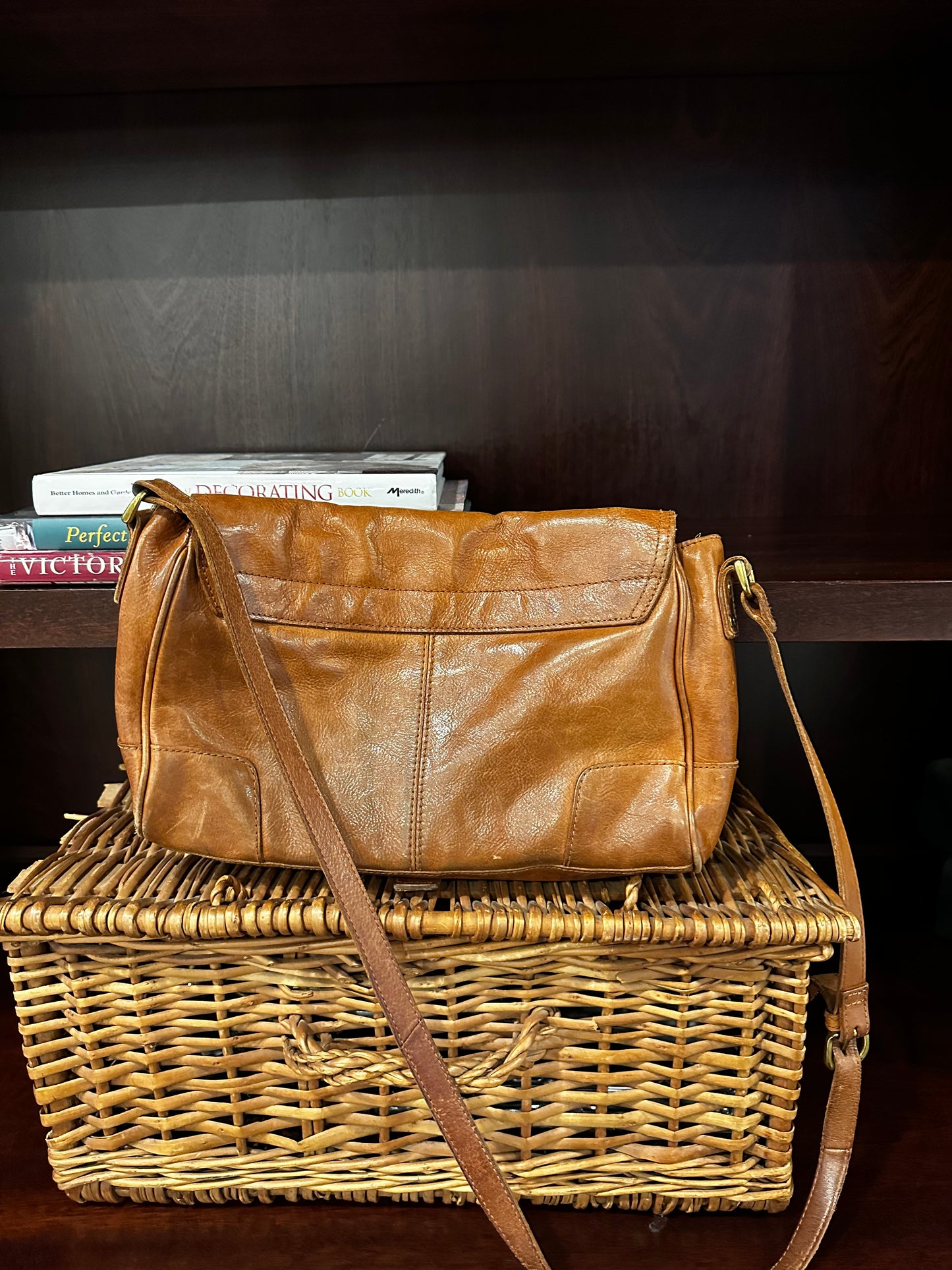 Distressed Leather Crossbody