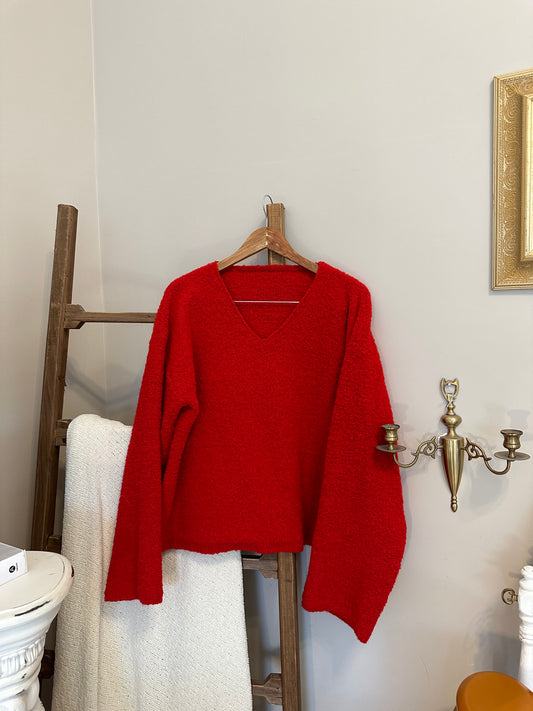 Red Oversized Sweater
