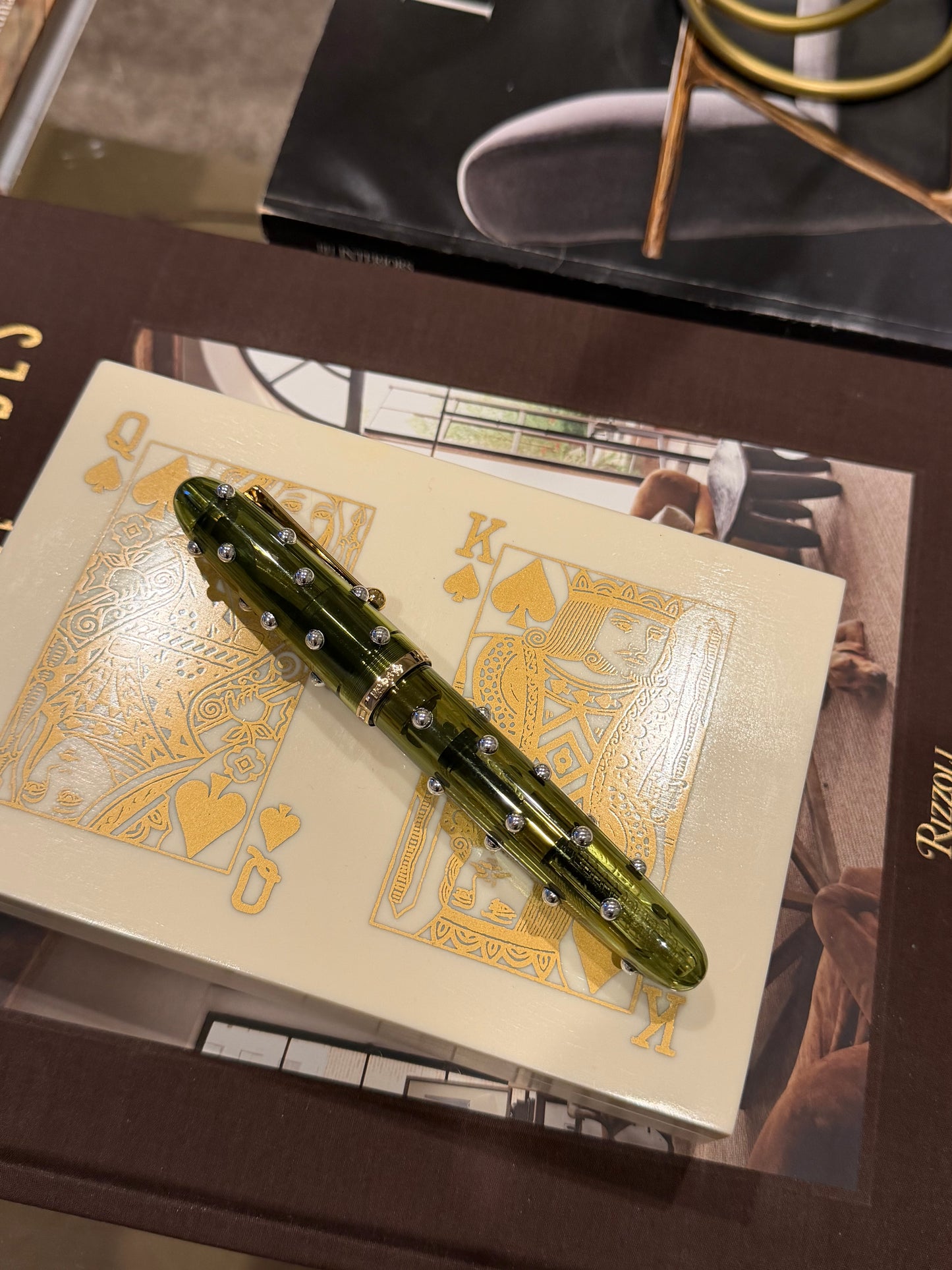 Studded Green Fountain Pen
