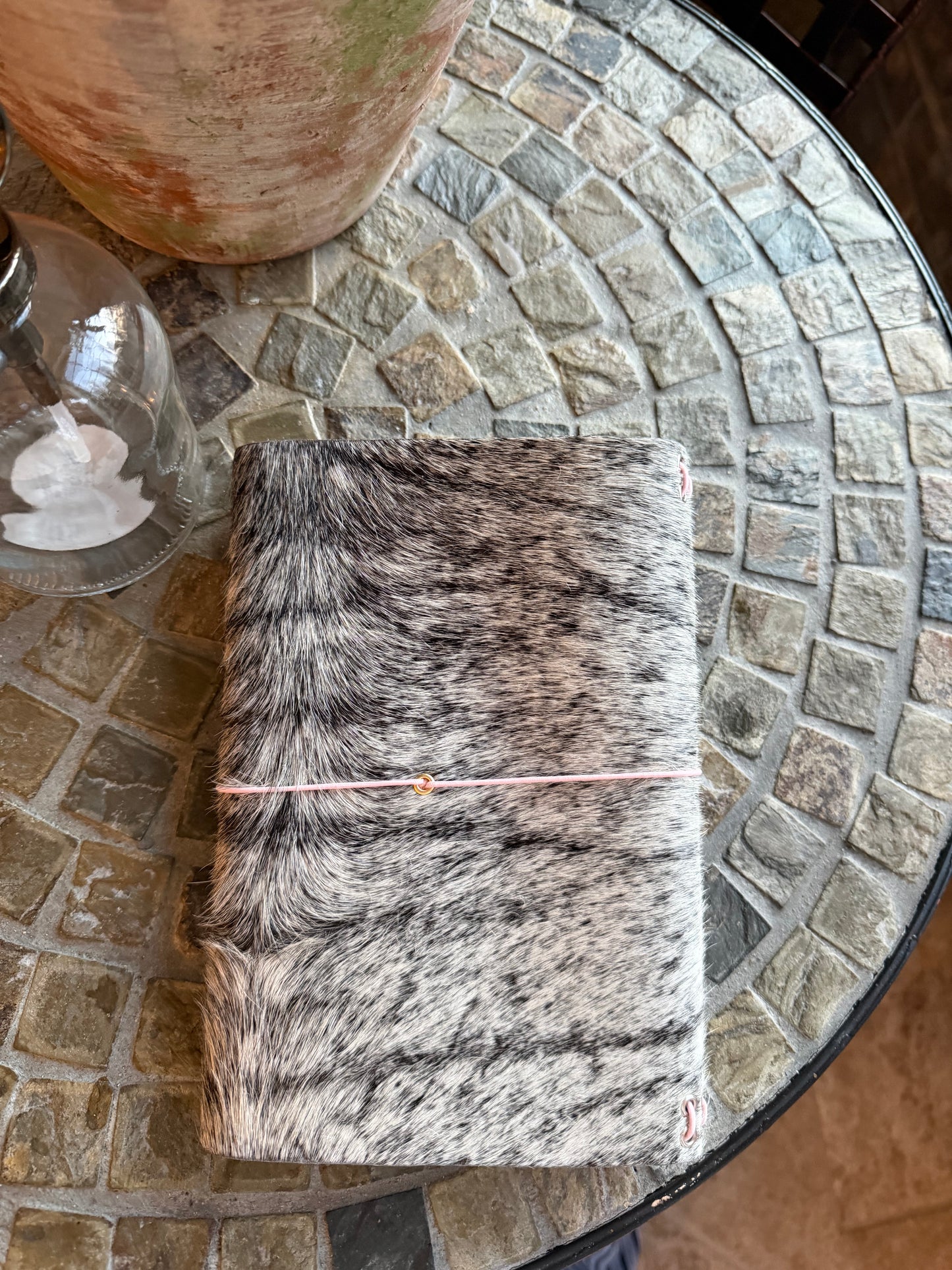 A5 Cowhide Leather Trifold (Swallow Bird)