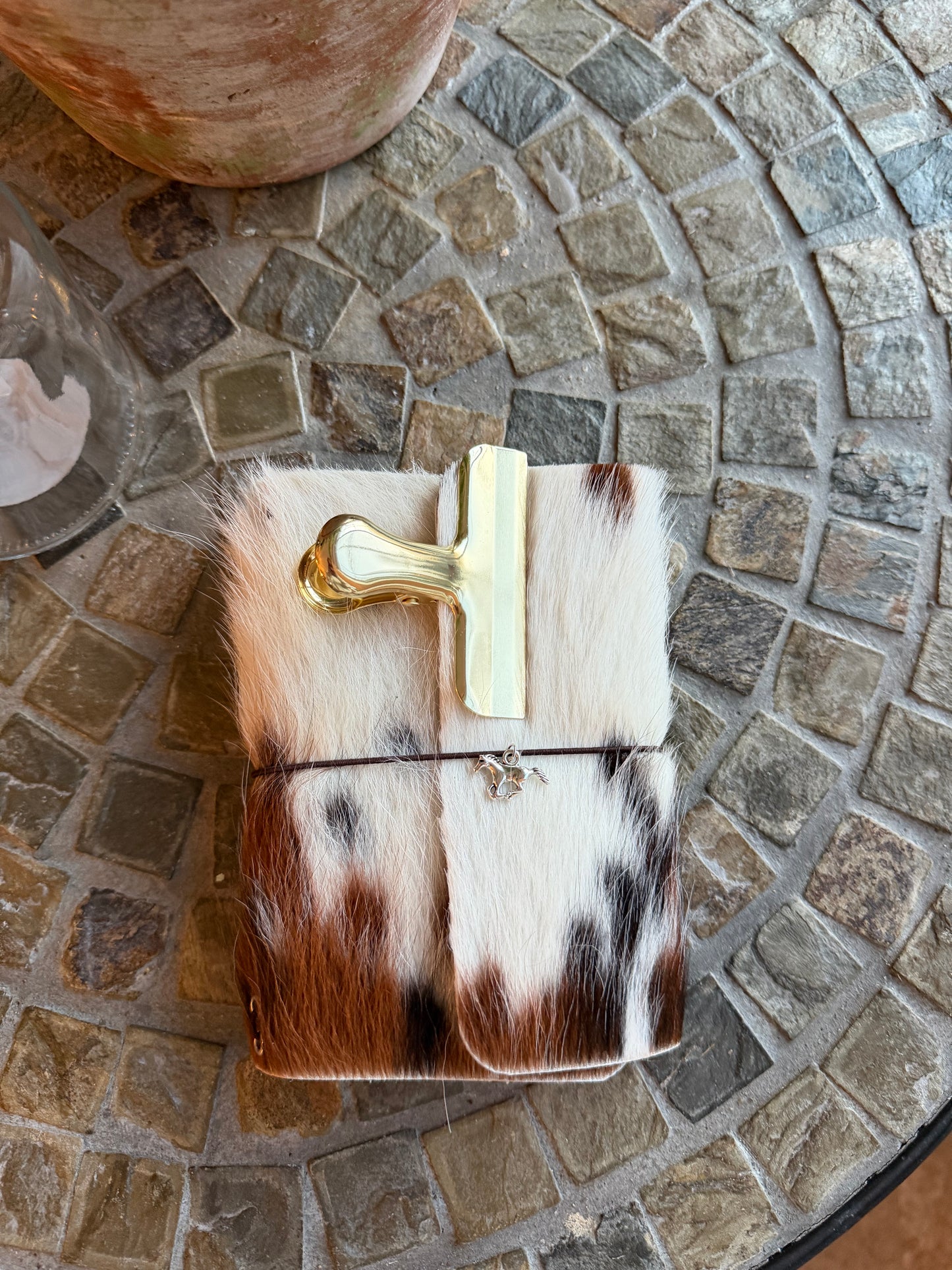 A6 Cowhide Leather Trifold (Horse)