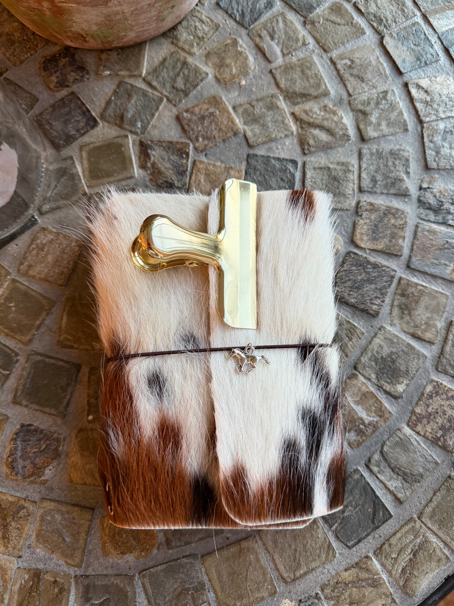A6 Cowhide Leather Trifold (Horse)