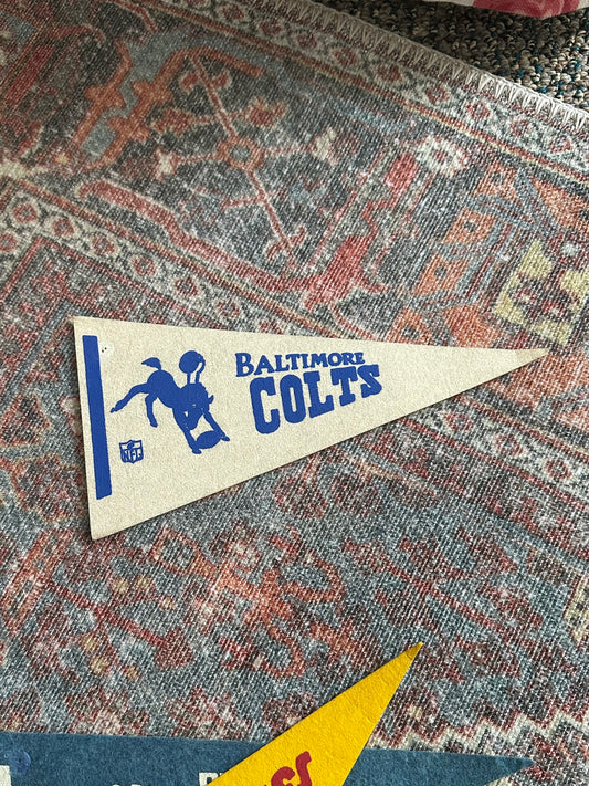 (Copy) Baltimore Colts Vintage NFL Mini Felt Pennants 1960s-70s