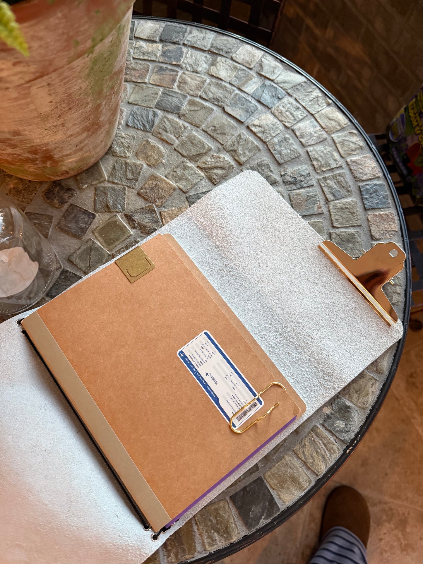 A5 Cowhide Leather Trifold (Heart/Horse)