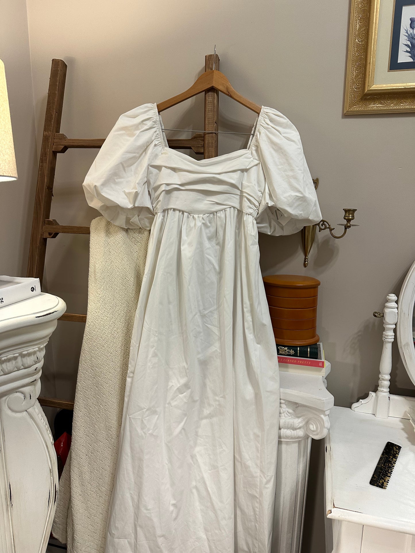 Zara Puff Sleeve Maxi Dress