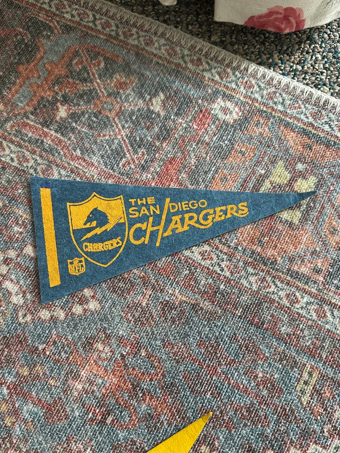 The San Diego Chargers Vintage NFL Mini Felt Pennants 1960s-70s