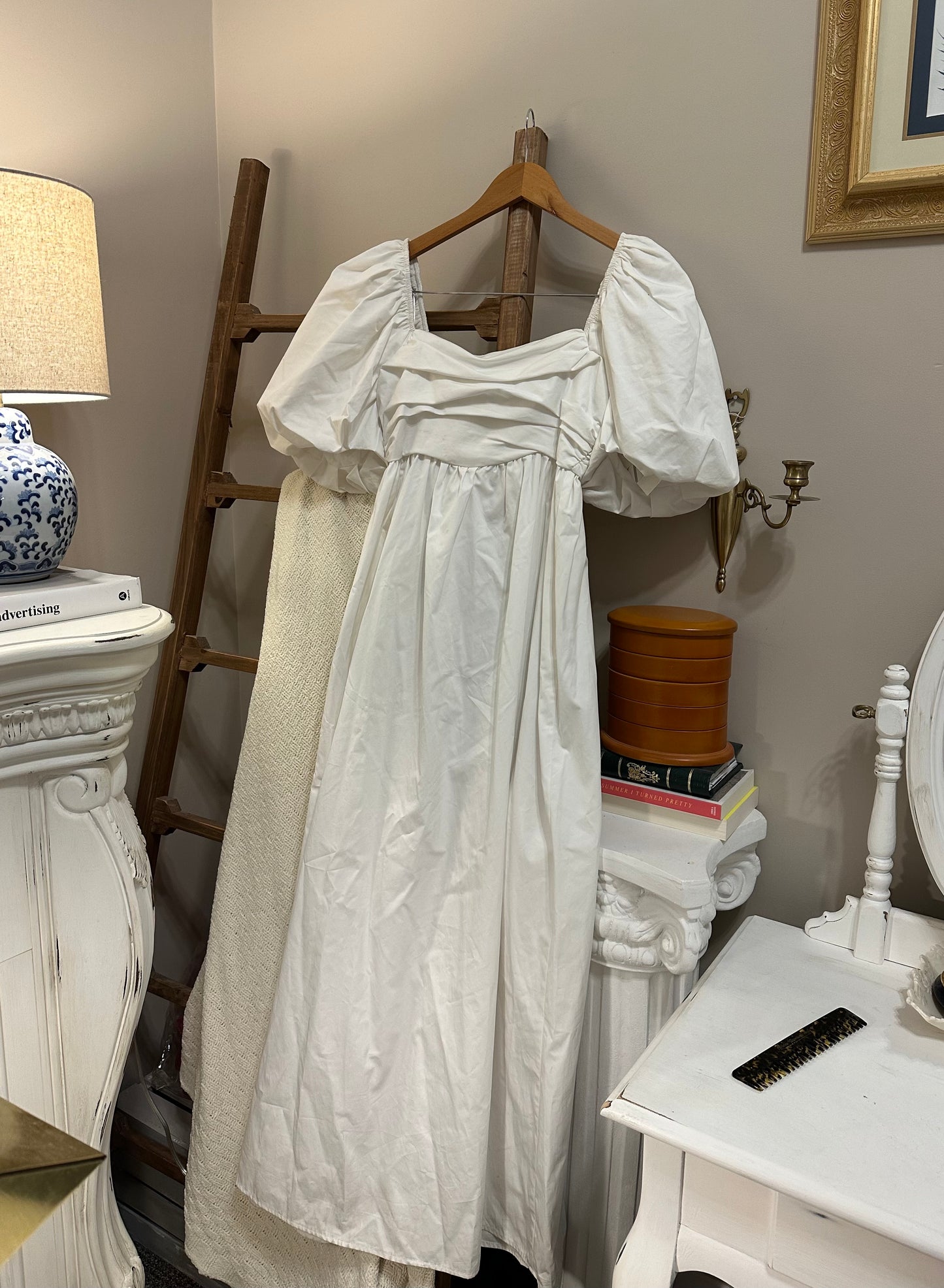 Zara Puff Sleeve Maxi Dress