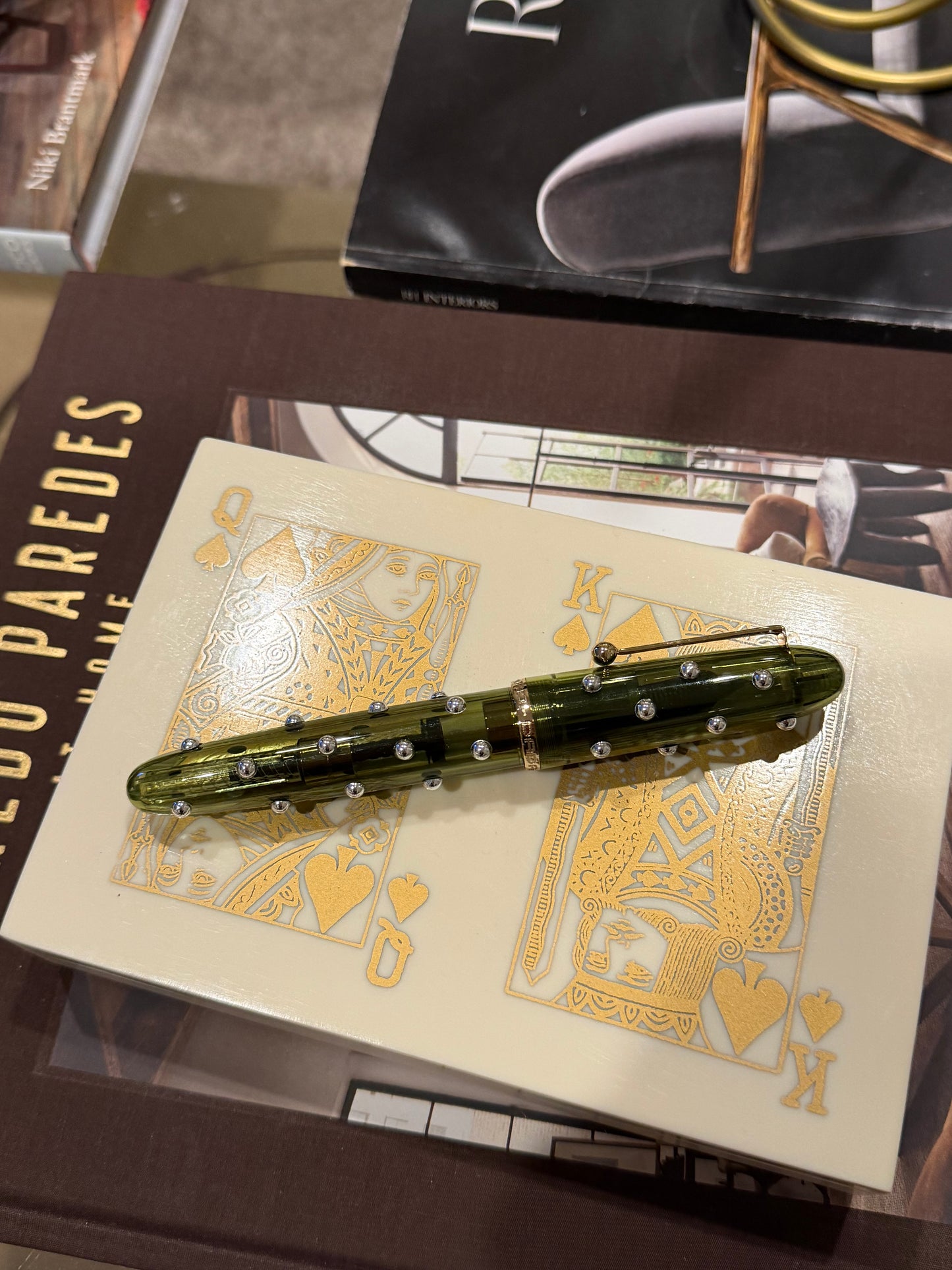 Studded Green Fountain Pen
