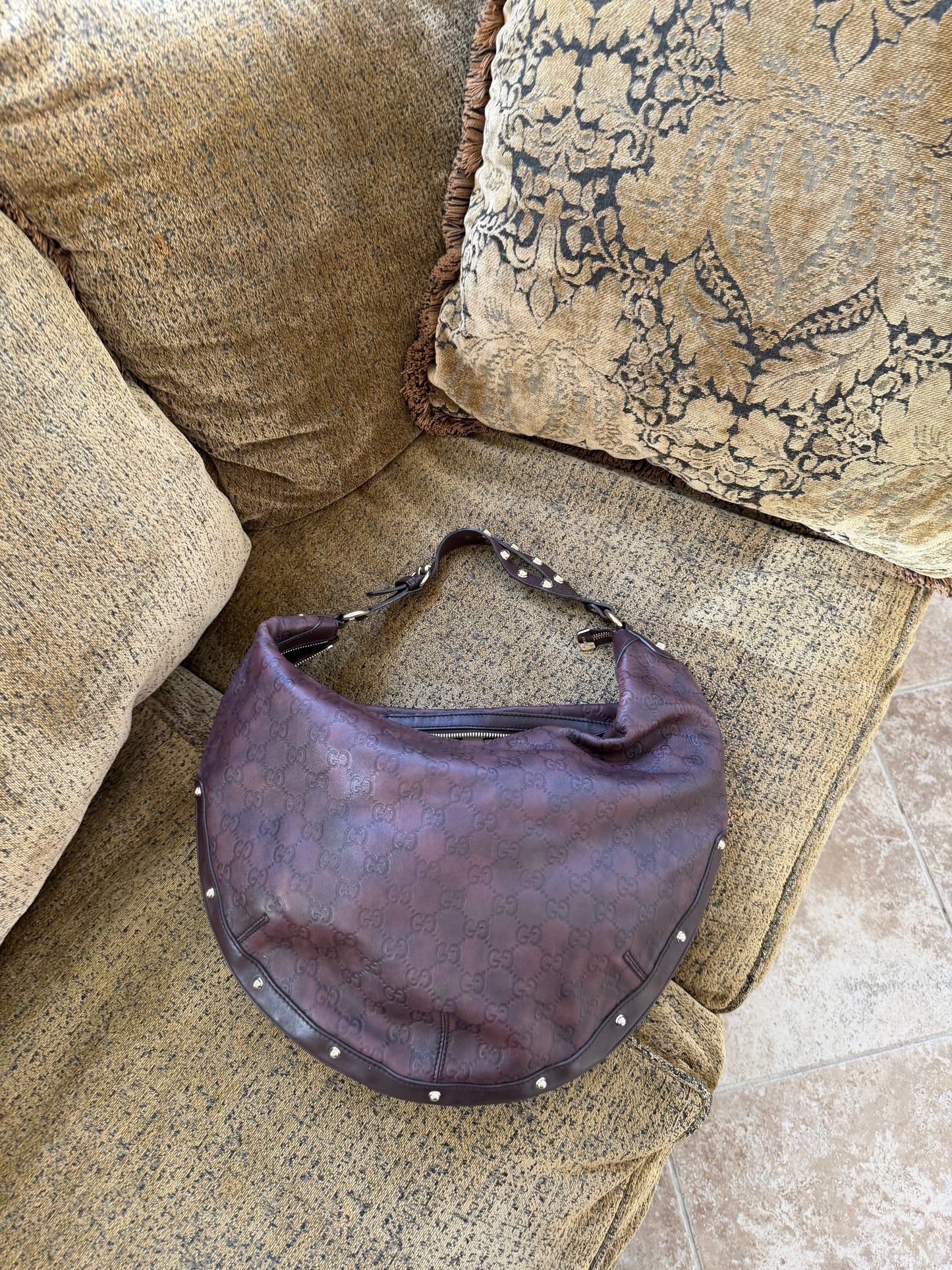 Gucci Guccissima Biba Hobo Bag