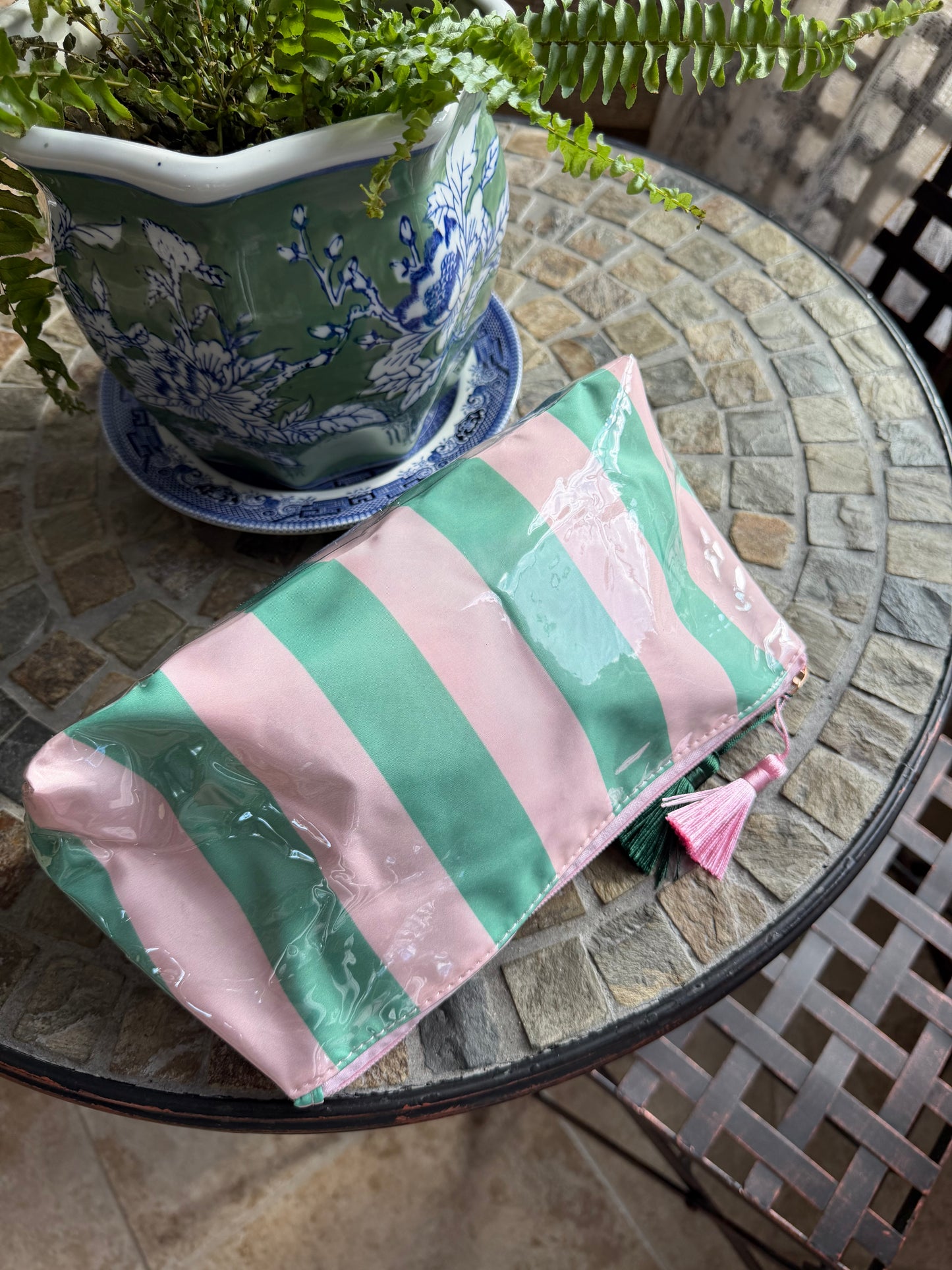 Striped Cosmetic Bag