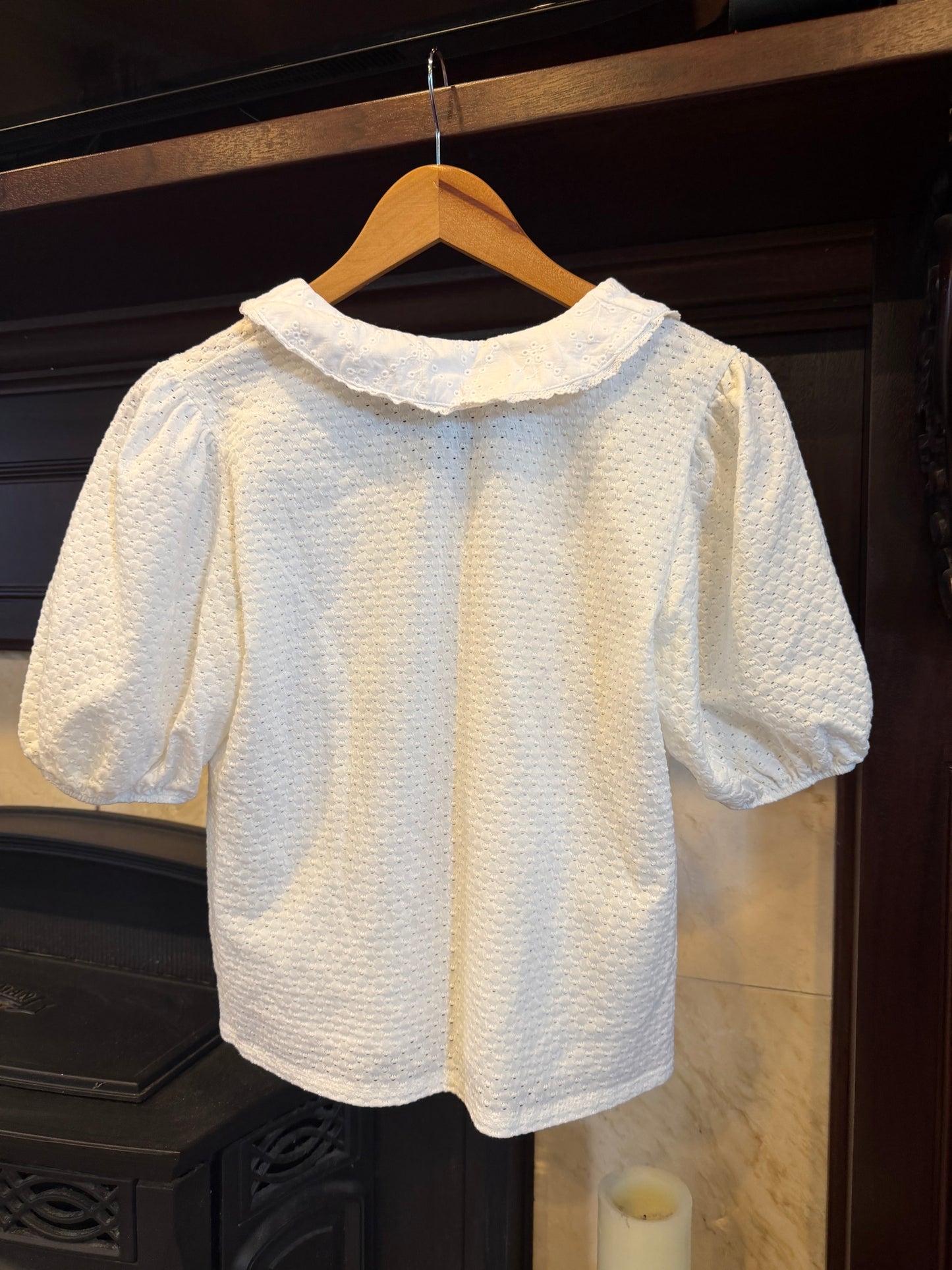 W5 Collar Puff Sleeve Top