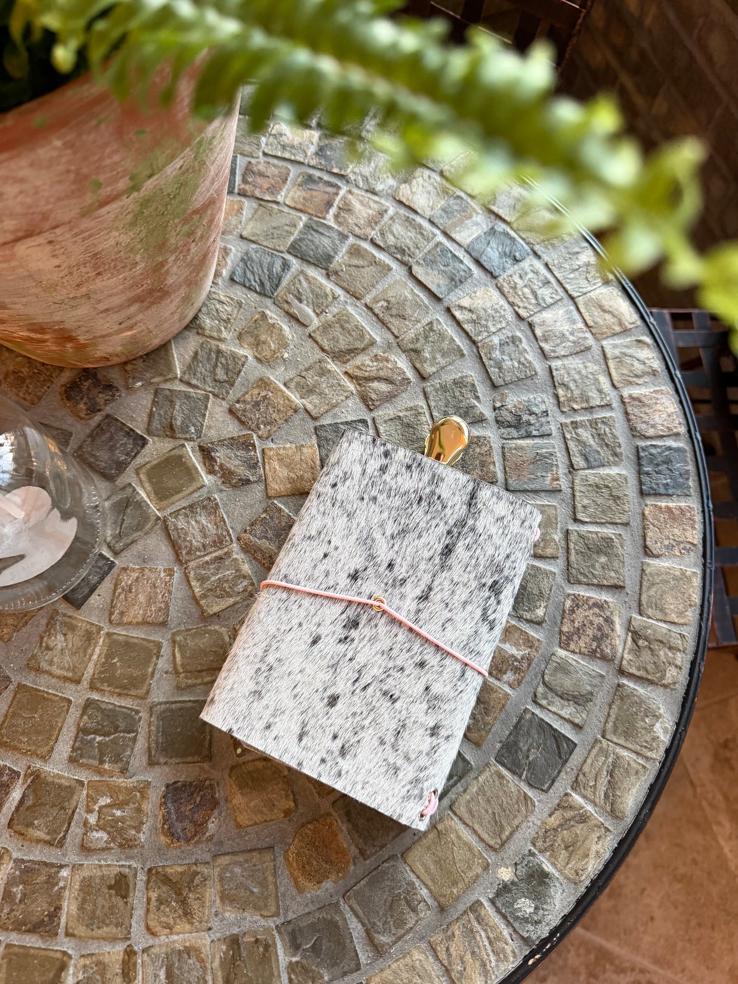 A6 Cowhide Leather Trifold