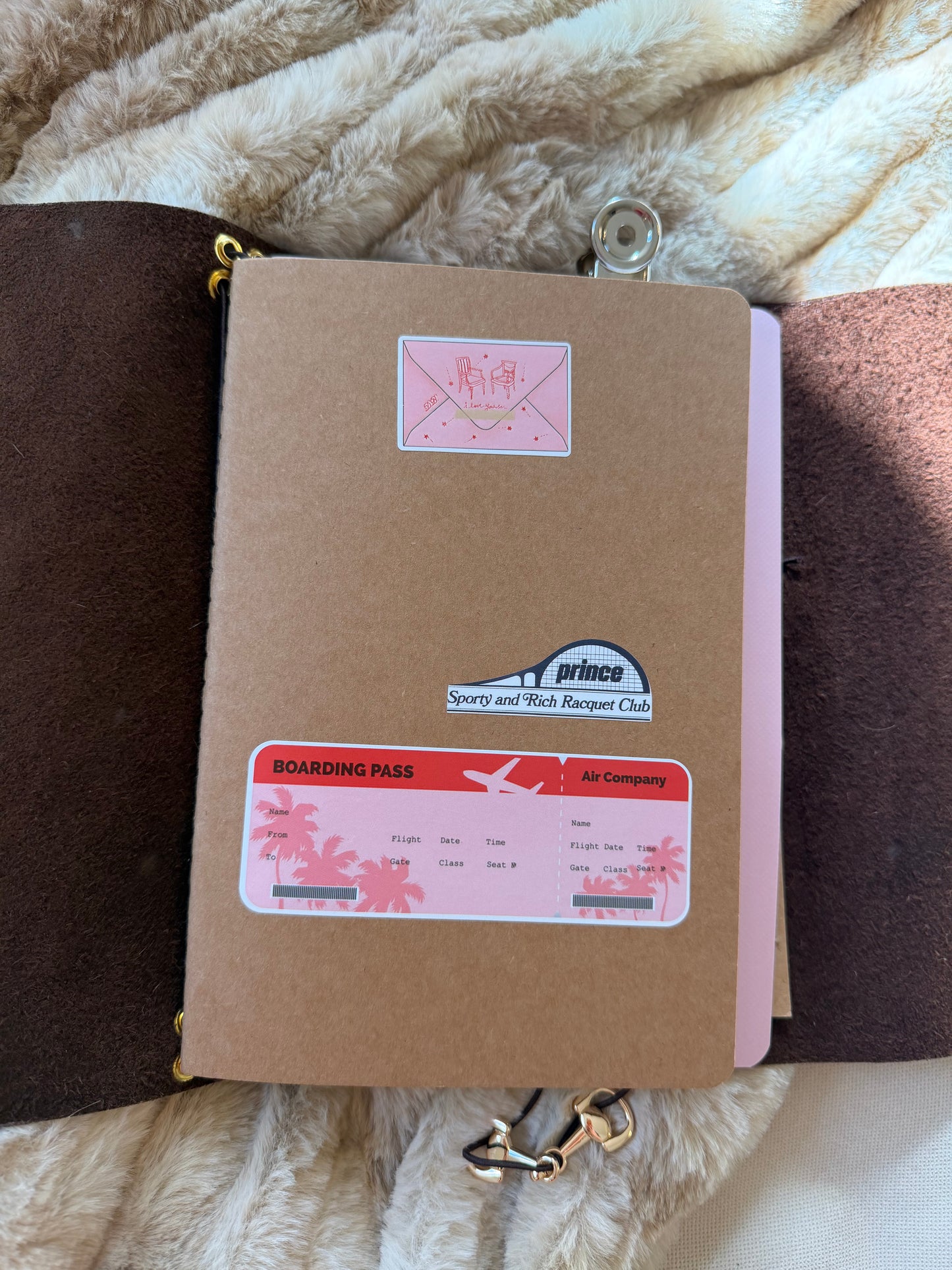A5 Cowhide Leather Trifold Journal (Horsebit)