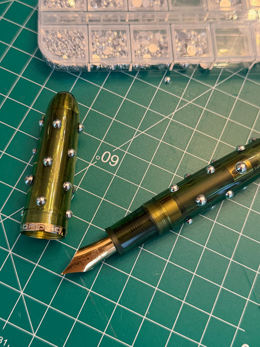 Studded Green Fountain Pen