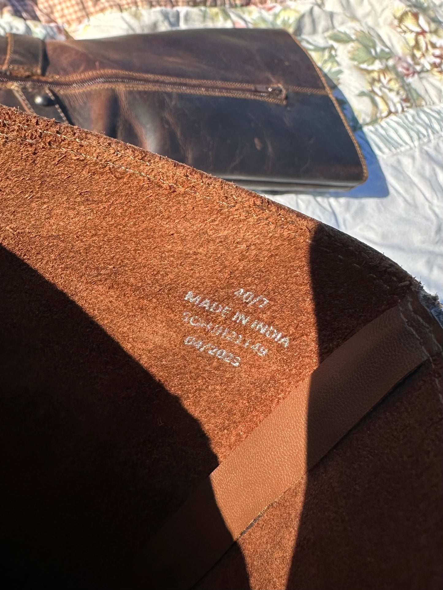 Genuine Leather Motto Boots