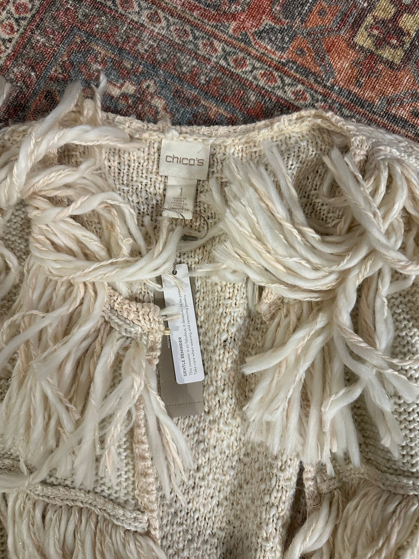 Chico’s Fringe Cardigan Sweater