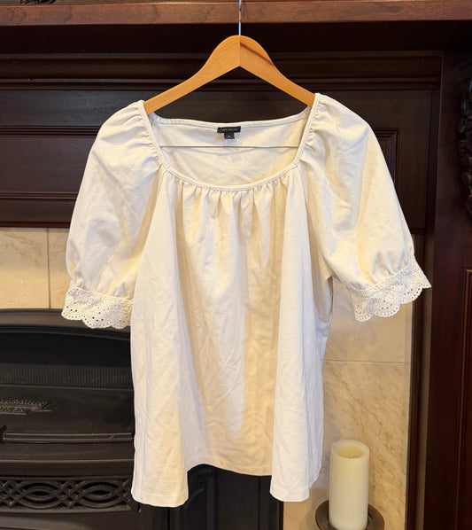 Ann Taylor Puff Sleeve Top