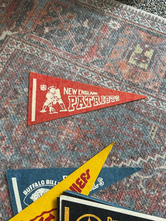 New England Patriots Vintage NFL Mini Felt Pennants 1960s-70s