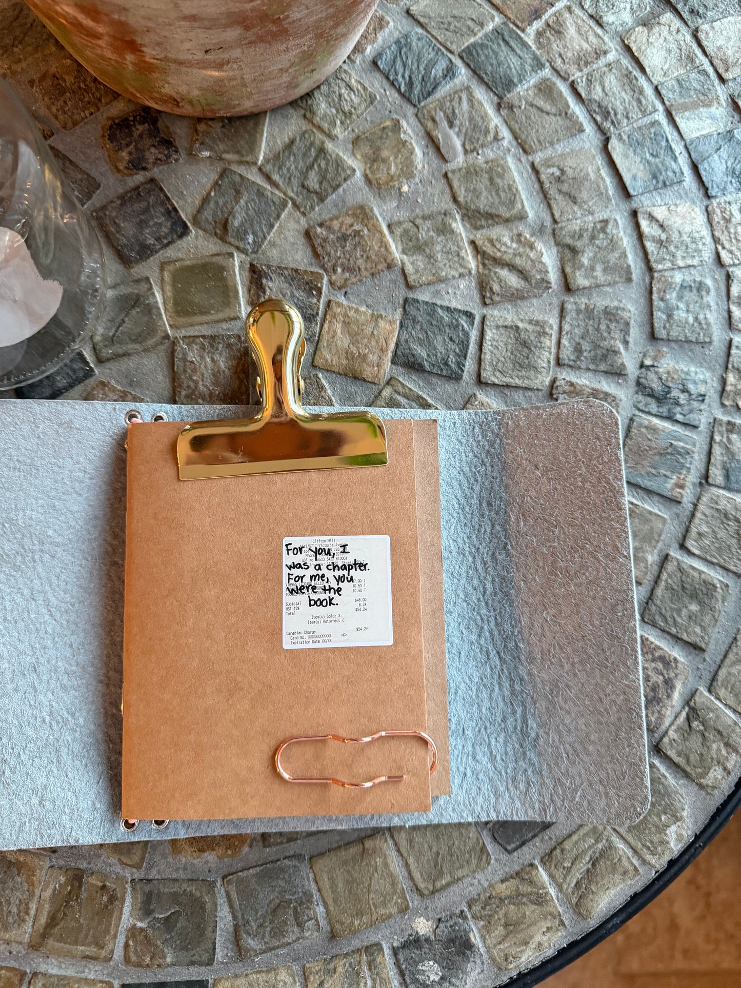 A6 Cowhide Leather Trifold