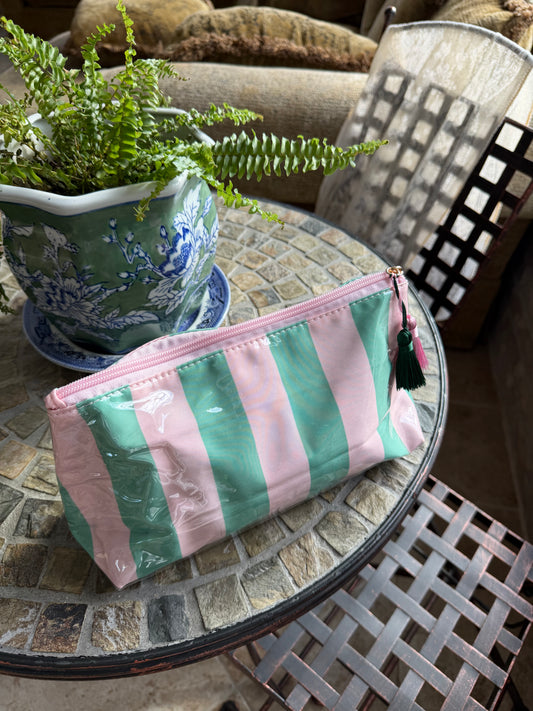 Striped Cosmetic Bag