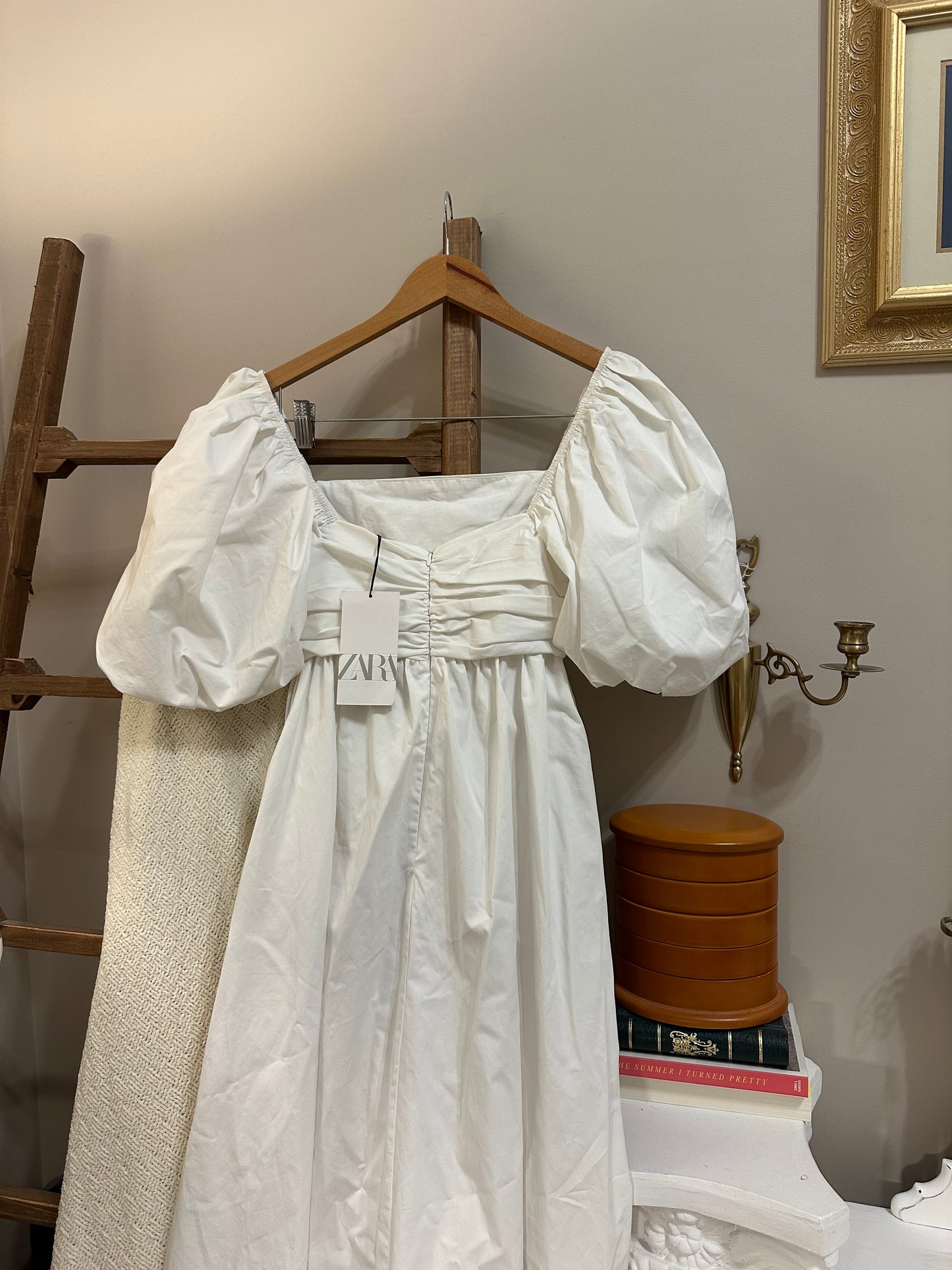 Zara Puff Sleeve Maxi Dress