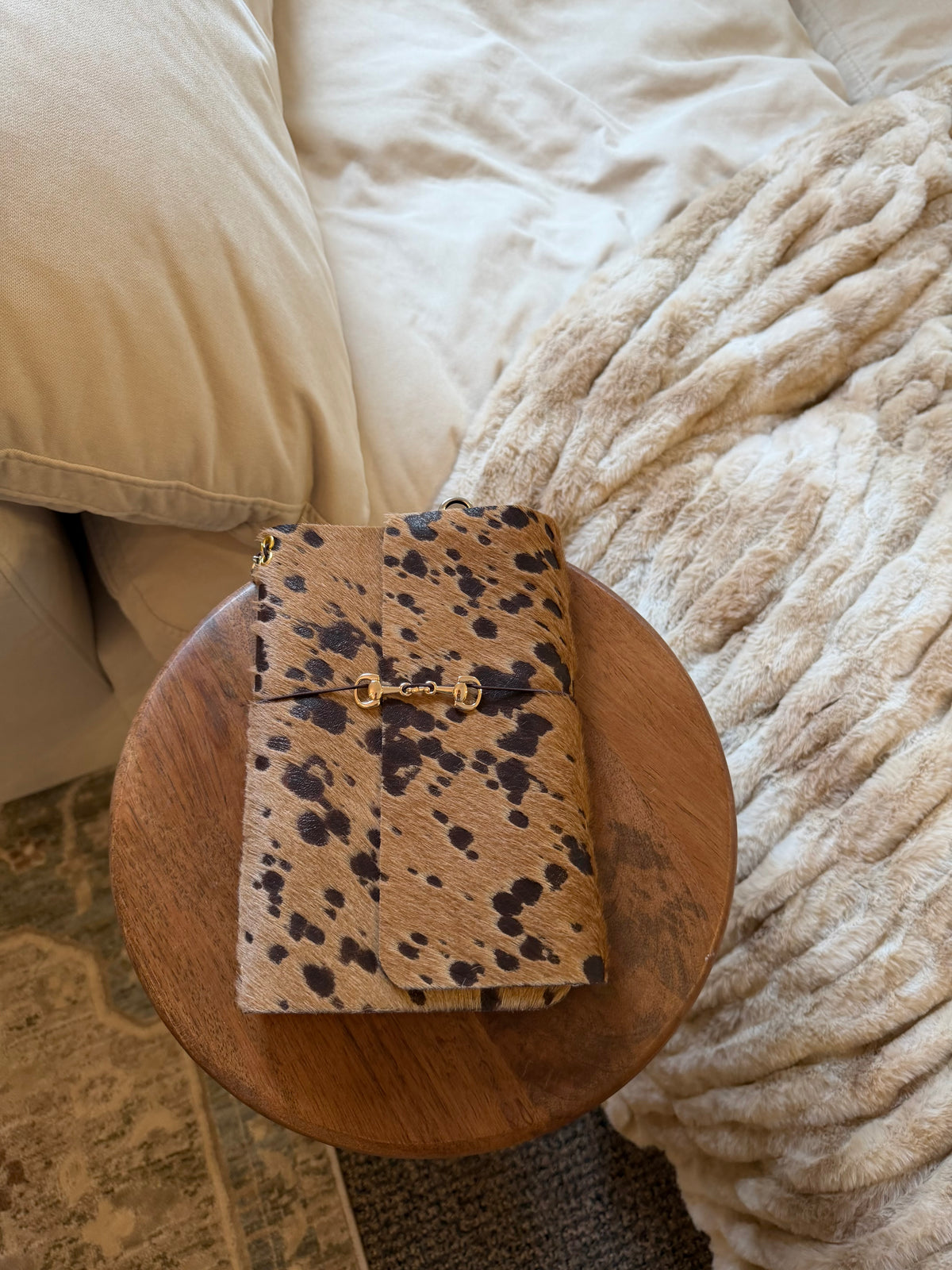 A5 Cowhide Leather Trifold Journal (Horsebit)