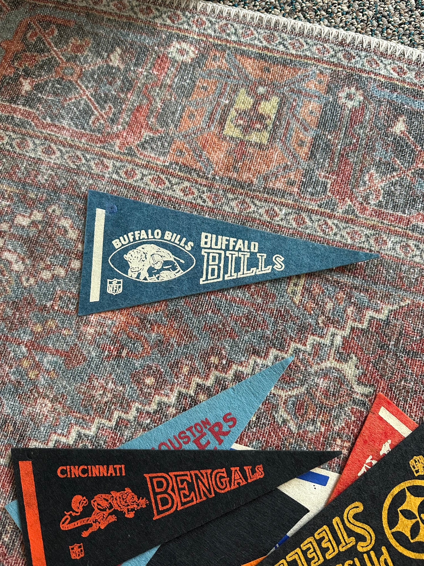 Buffalo Bills Vintage NFL Mini Felt Pennants 1960s-70s