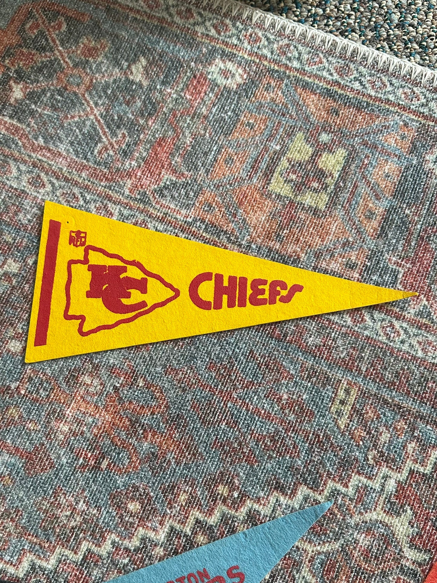 Kansas City Chiefs Vintage NFL Mini Felt Pennants 1960s-70s