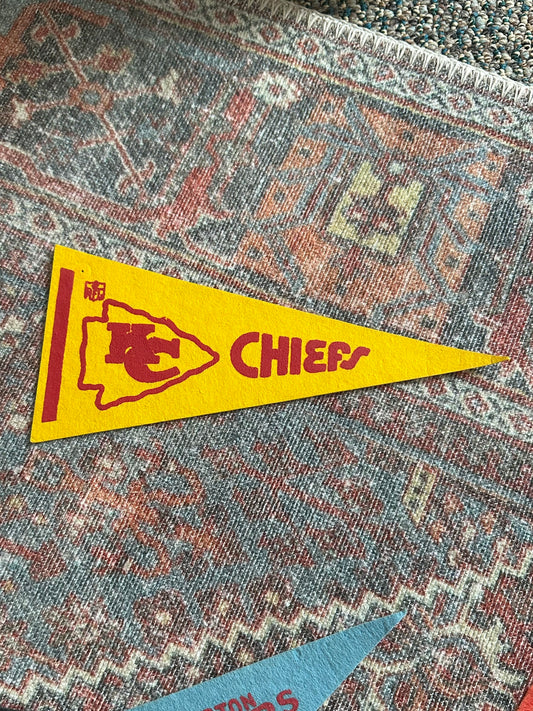 Kansas City Chiefs Vintage NFL Mini Felt Pennants 1960s-70s
