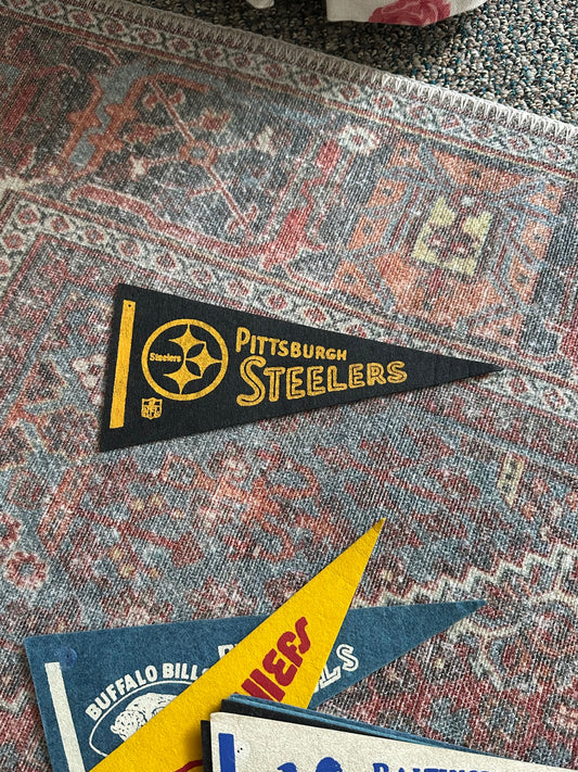 Pittsburgh Steelers Vintage NFL Mini Felt Pennants 1960s-70s